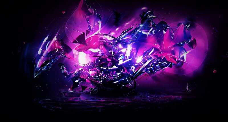 Abstract Purple Energy Burst — Dramatic