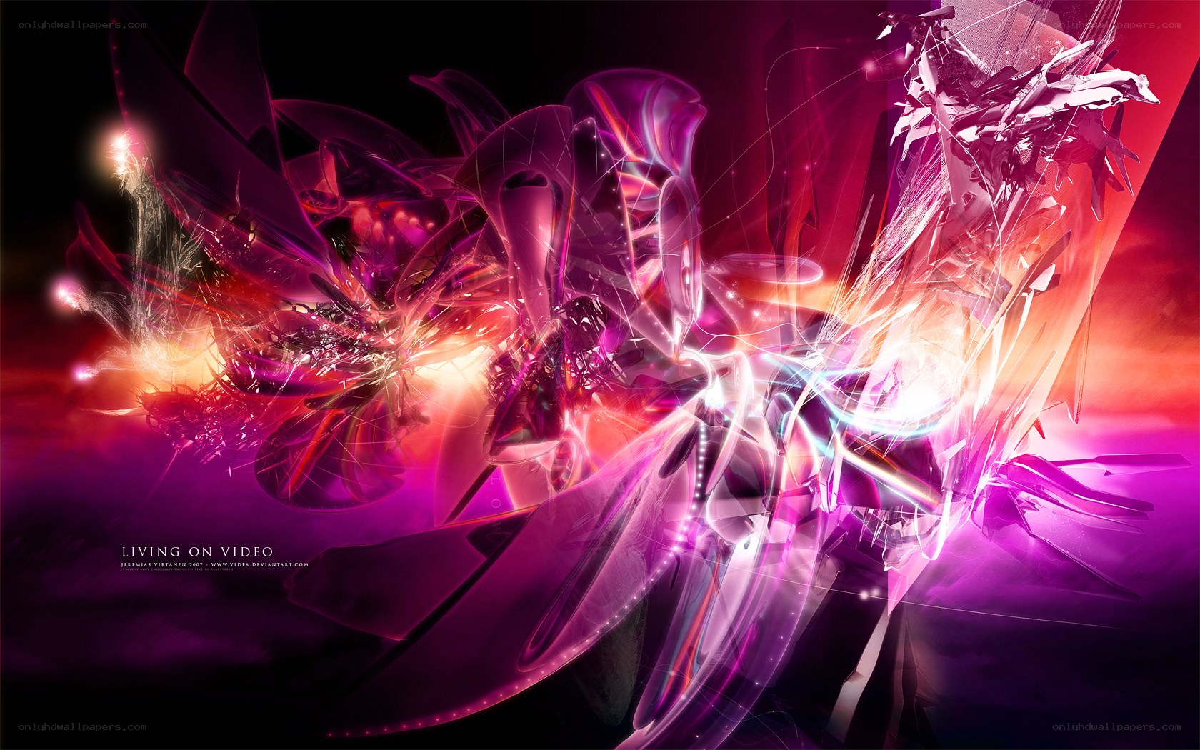 Abstract purple energy explosion