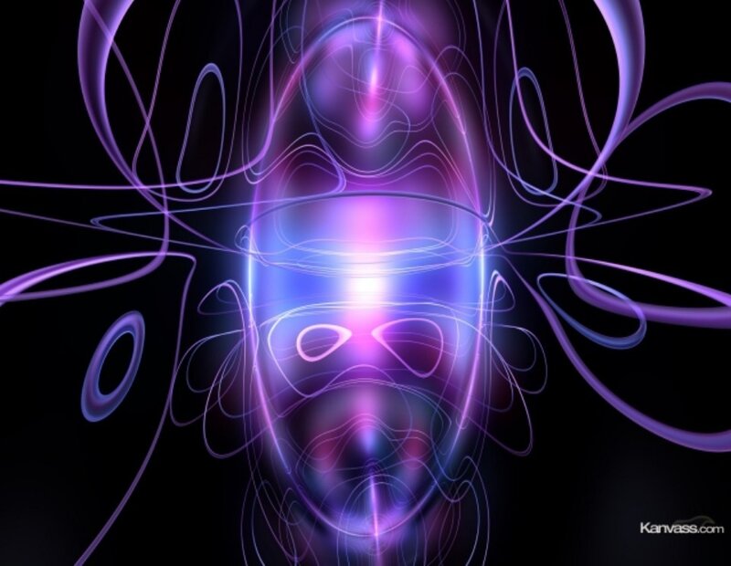 Abstract purple energy swirls