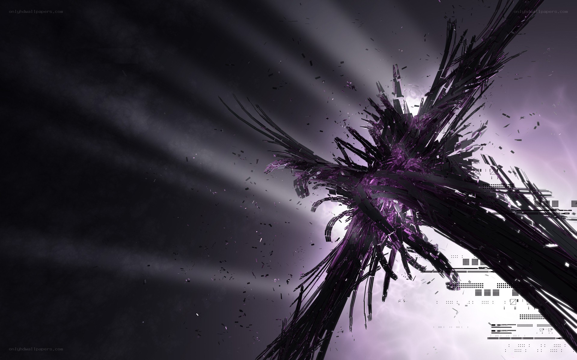 abstract purple explosion