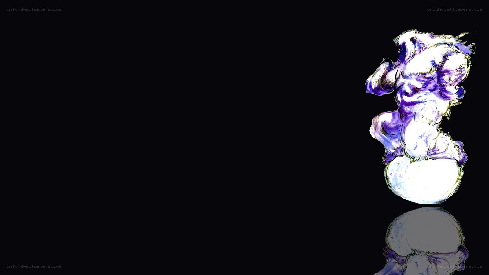 abstract purple figure on black