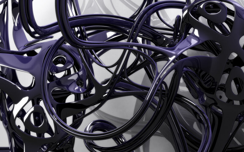abstract purple fluid forms