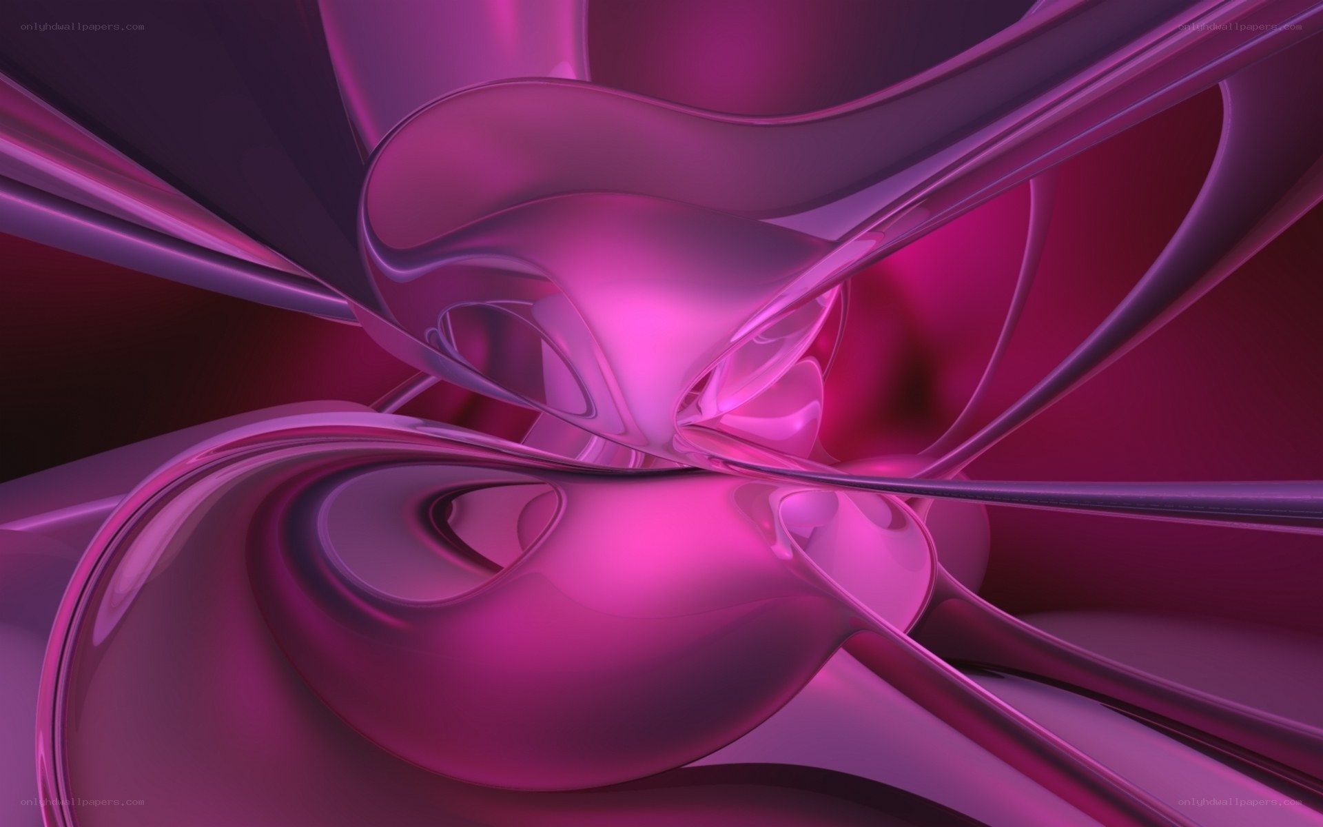 Abstract purple fluid forms