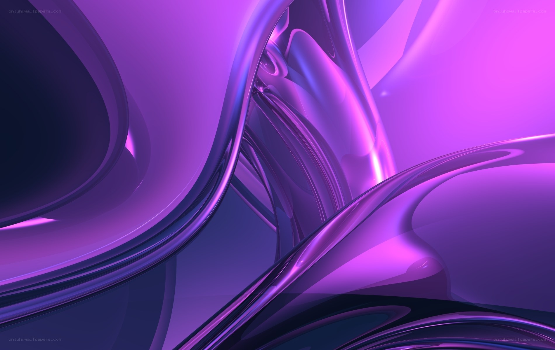 Abstract purple fluid shapes