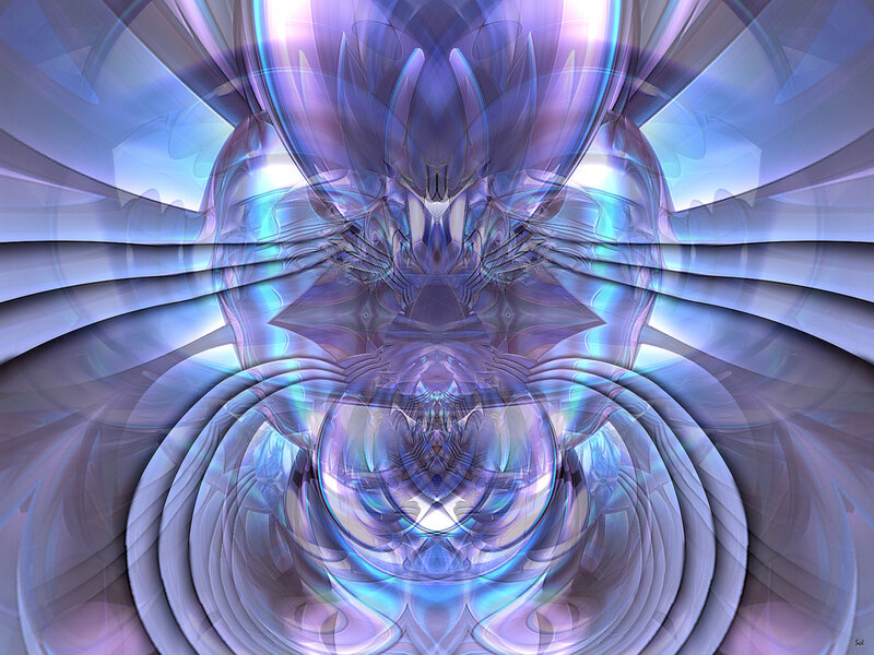 Abstract purple fractal art