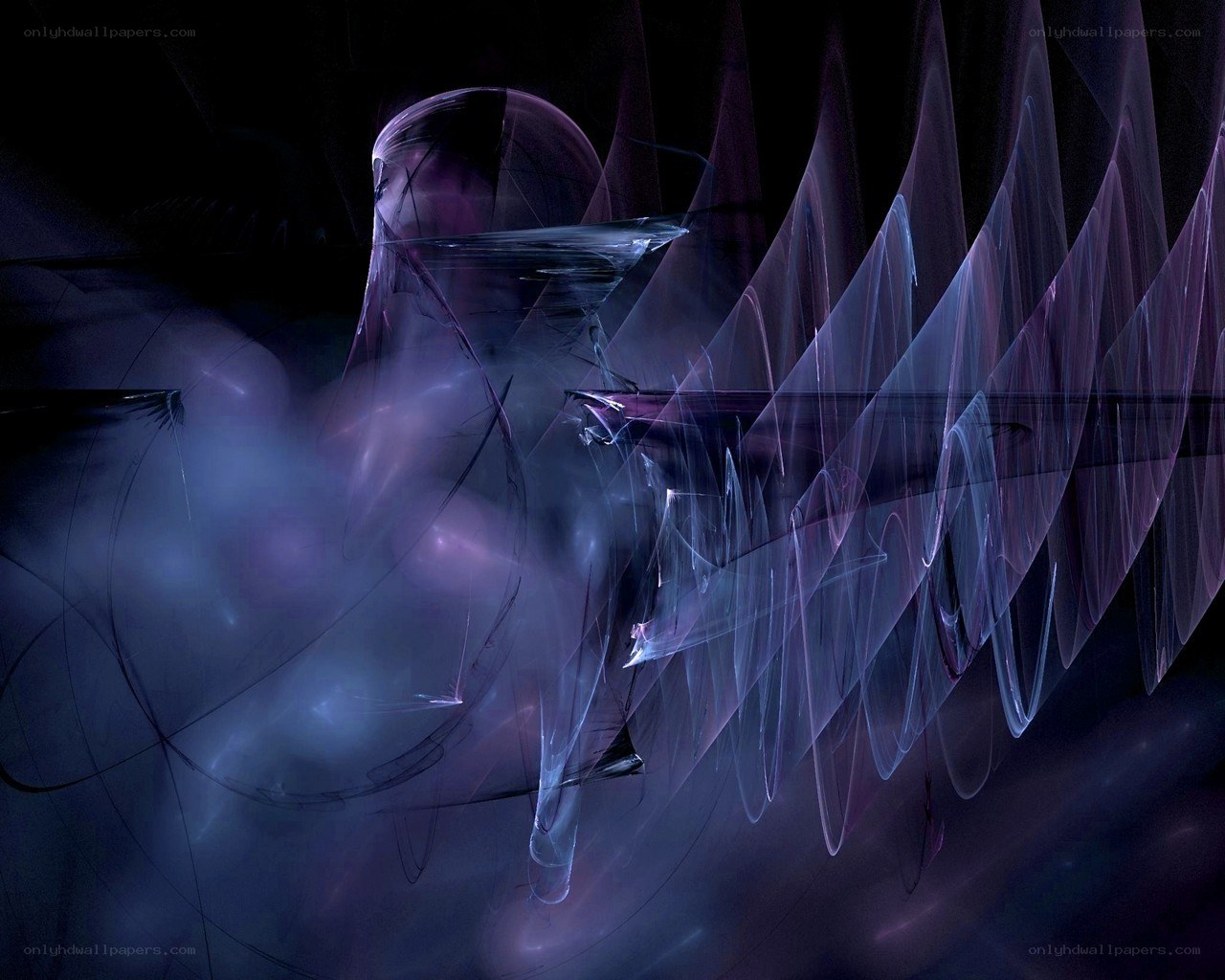 Abstract purple fractal art