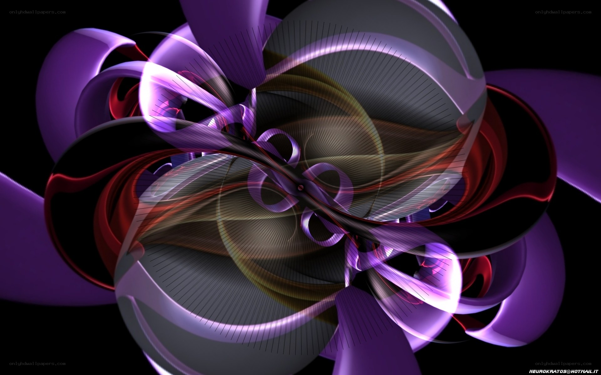 Abstract purple fractal design