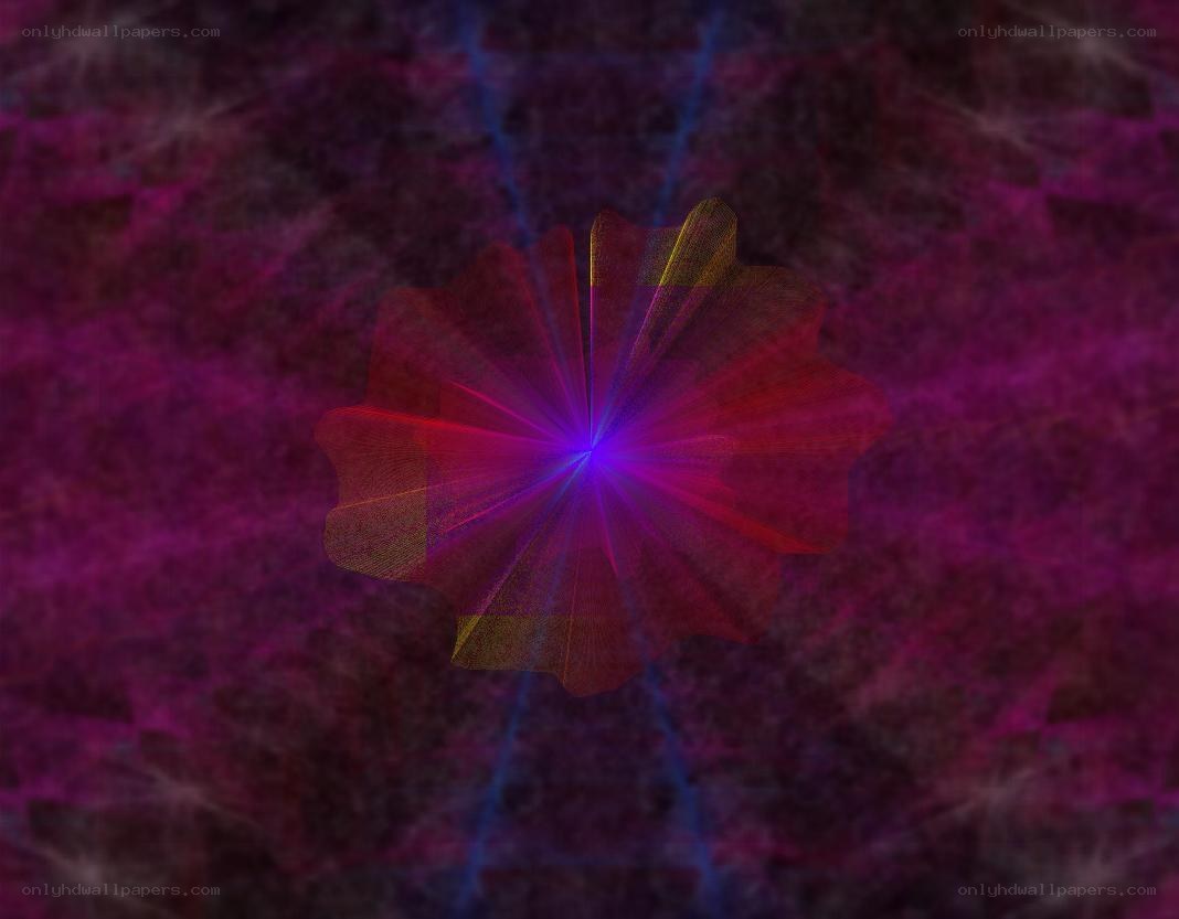 abstract purple fractal flower