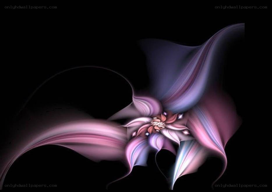 Abstract purple fractal flower