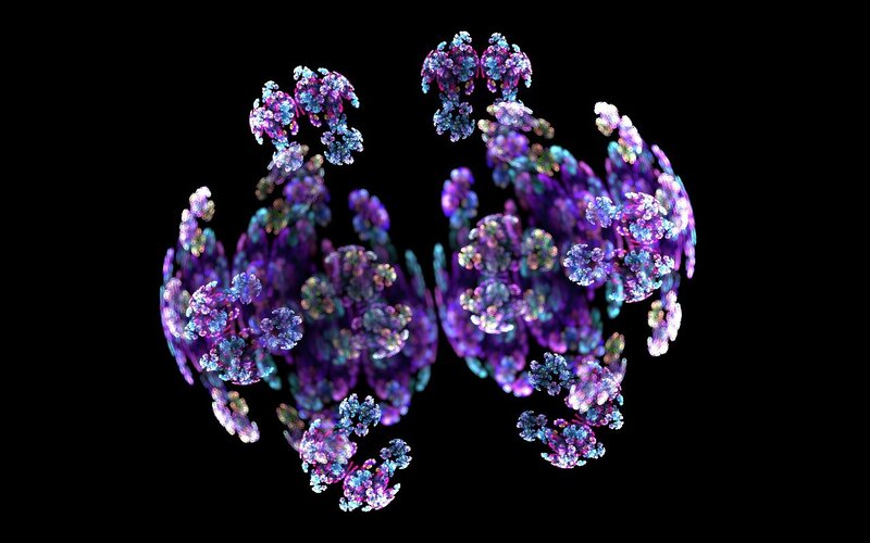 Abstract purple fractal patterns