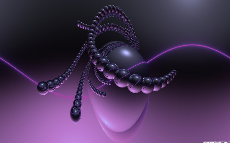 Abstract purple fractal sculpture