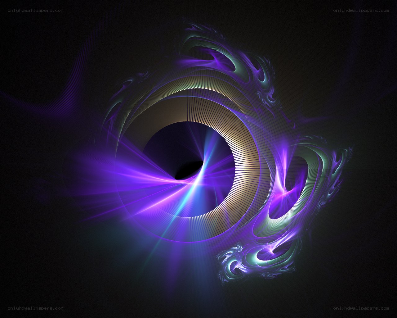 Abstract purple fractal spiral