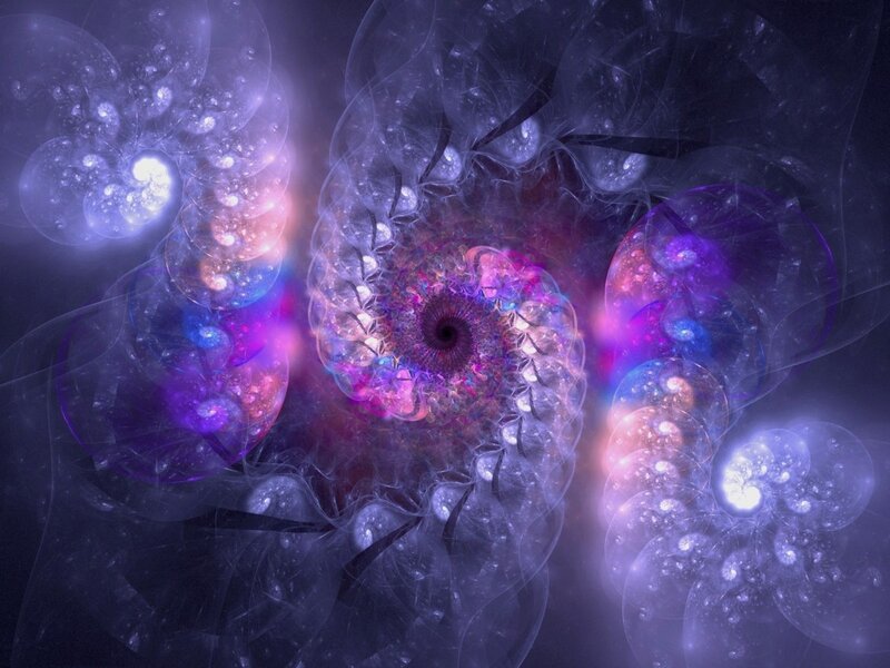 Abstract purple fractal spiral
