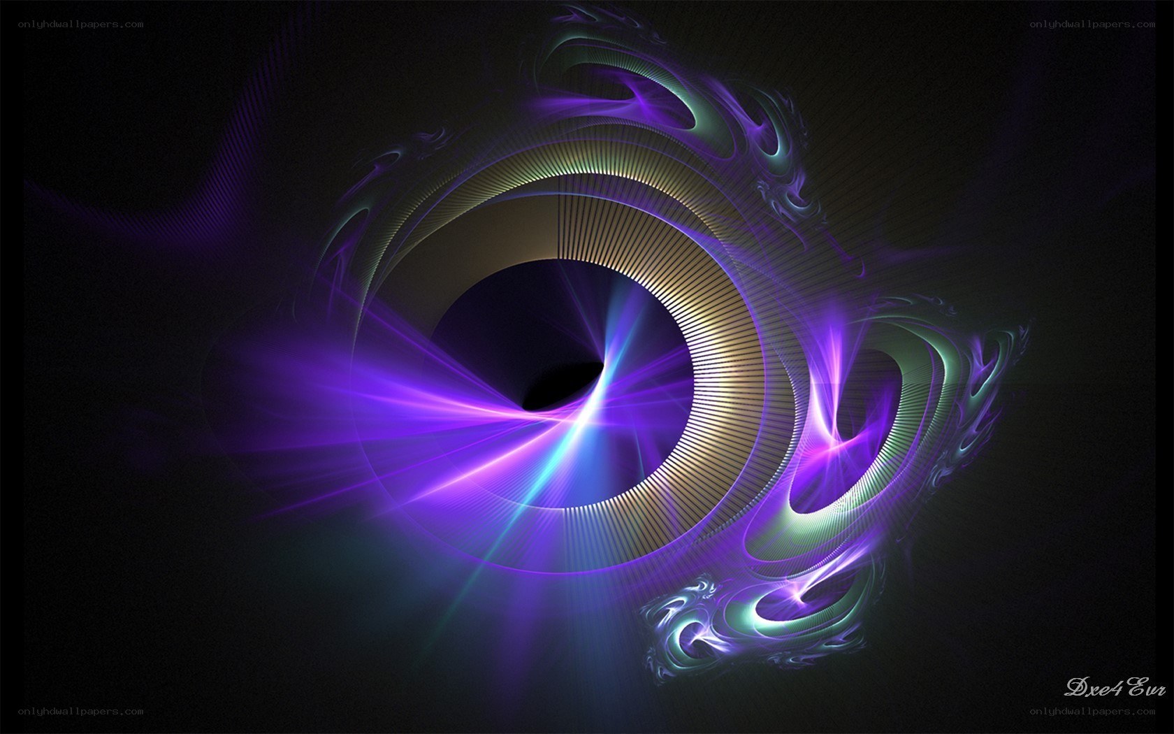 Abstract purple fractal spiral