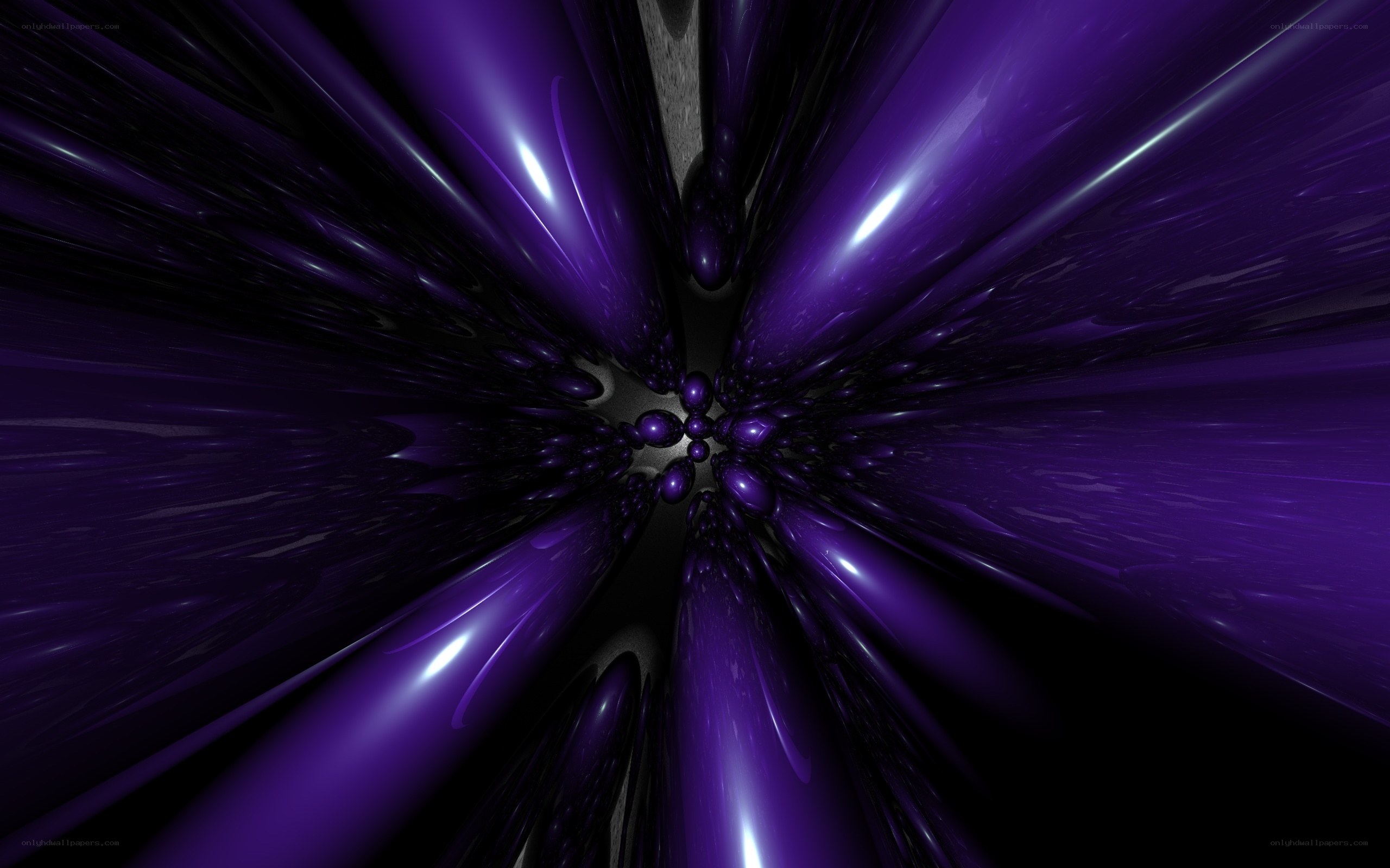 Abstract purple fractal tunnel