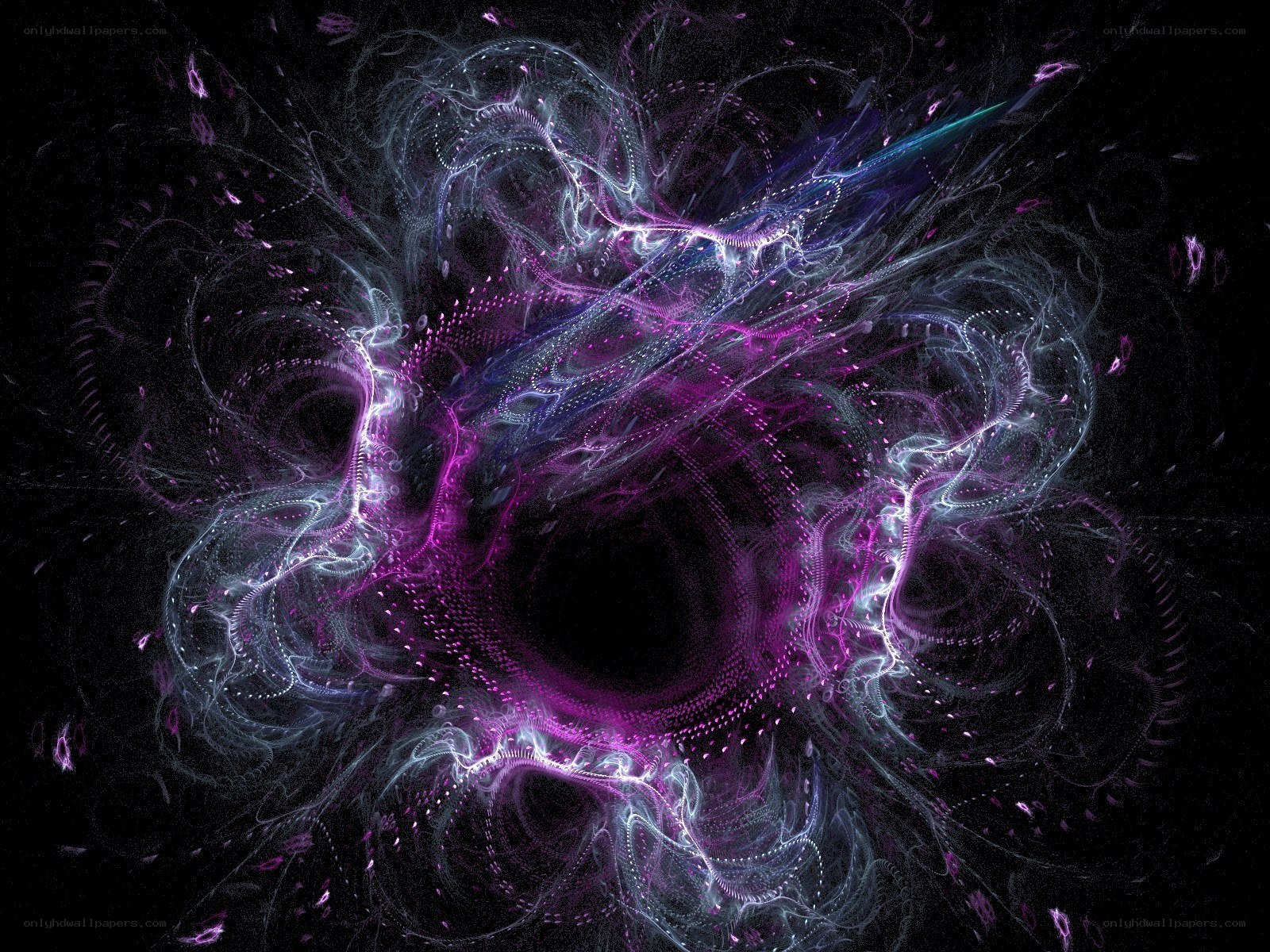 Abstract purple fractal vortex