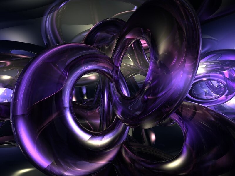 abstract purple glass sculpture