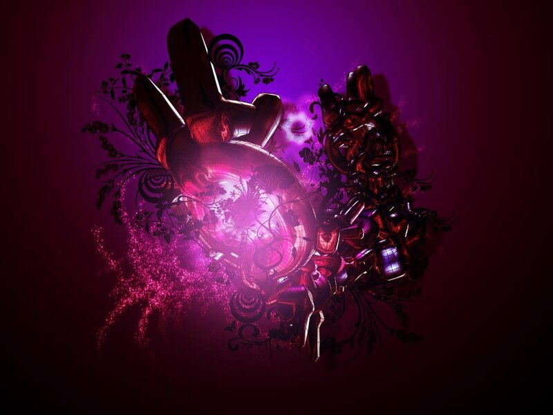 abstract purple heart design