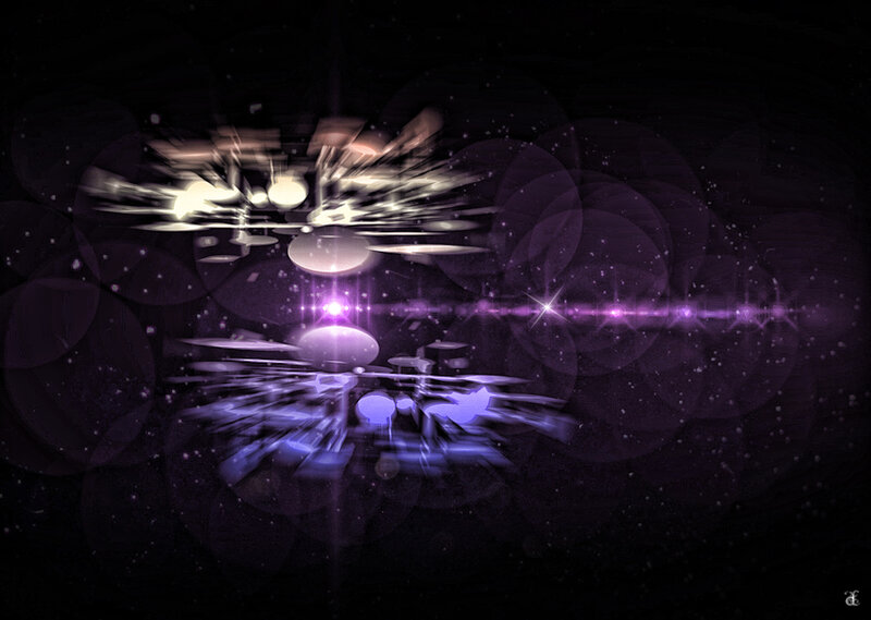 Abstract Purple Light Design — Cosmic