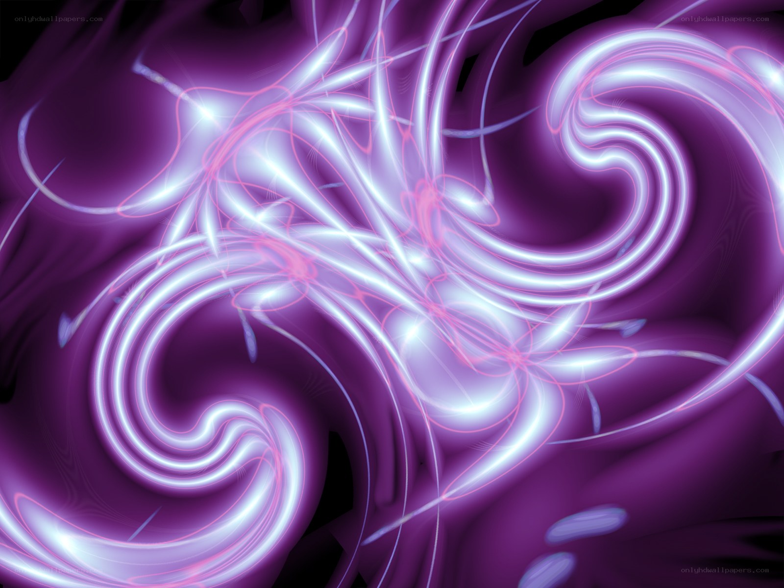 Abstract purple light swirls