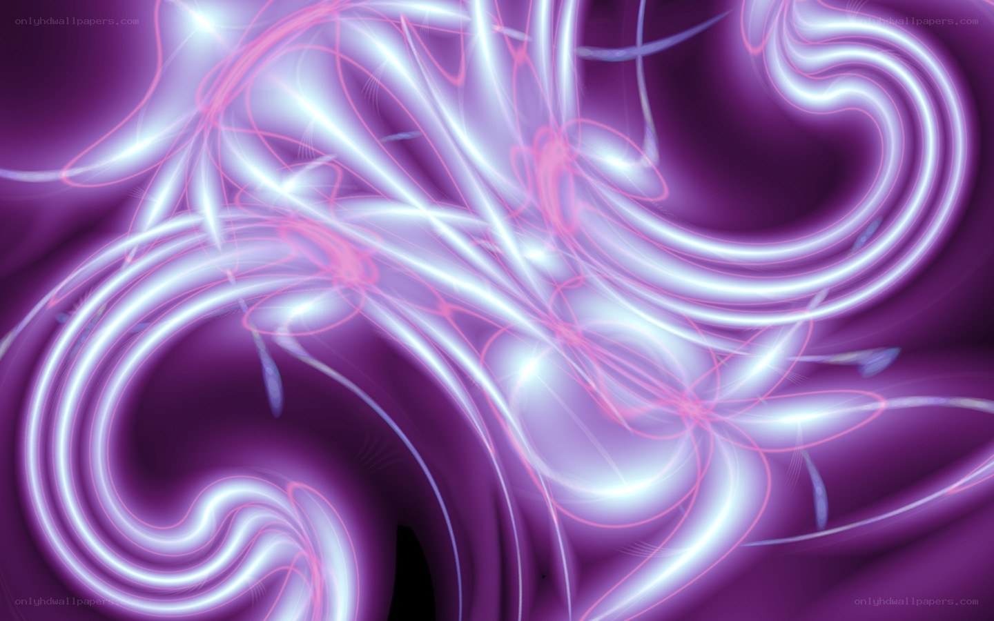 Abstract purple light swirls