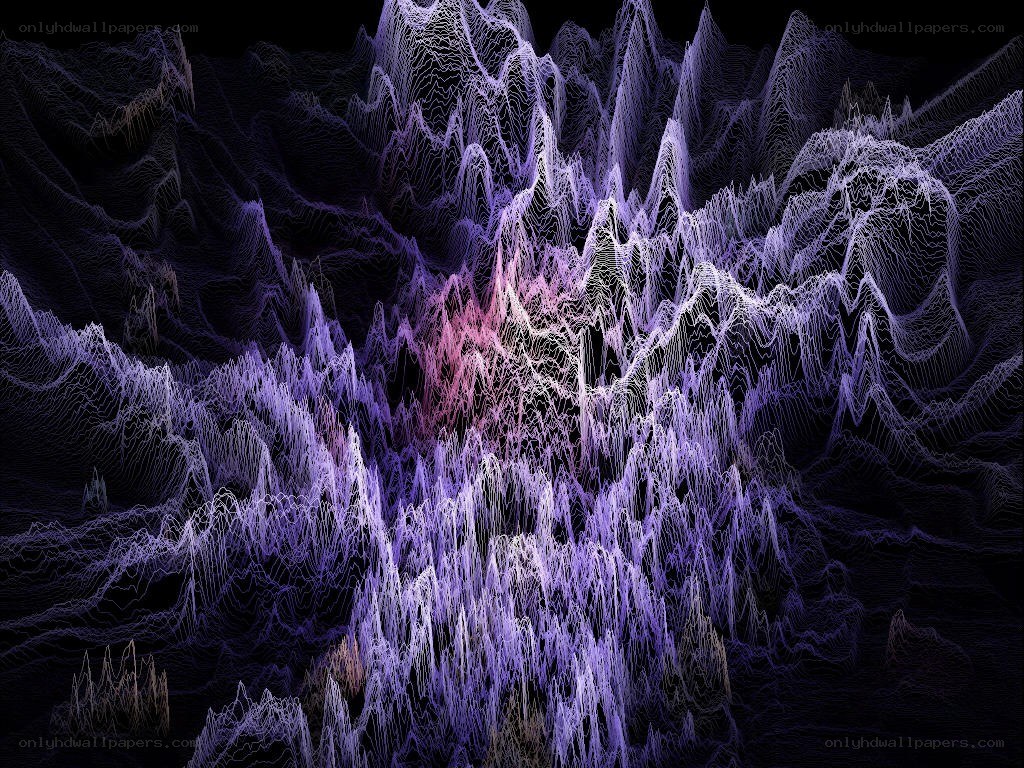 Abstract purple mountain landscape