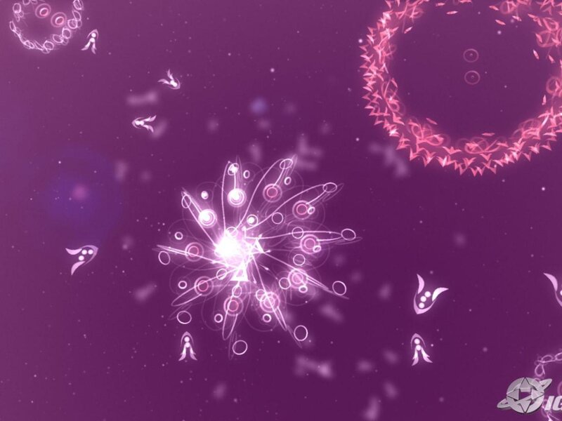 abstract purple particle animation