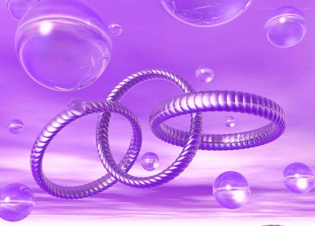 abstract purple rings and bubbles