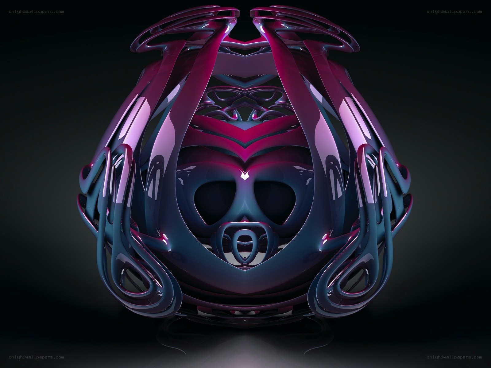 abstract purple sculpture