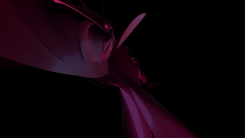 abstract purple sculpture