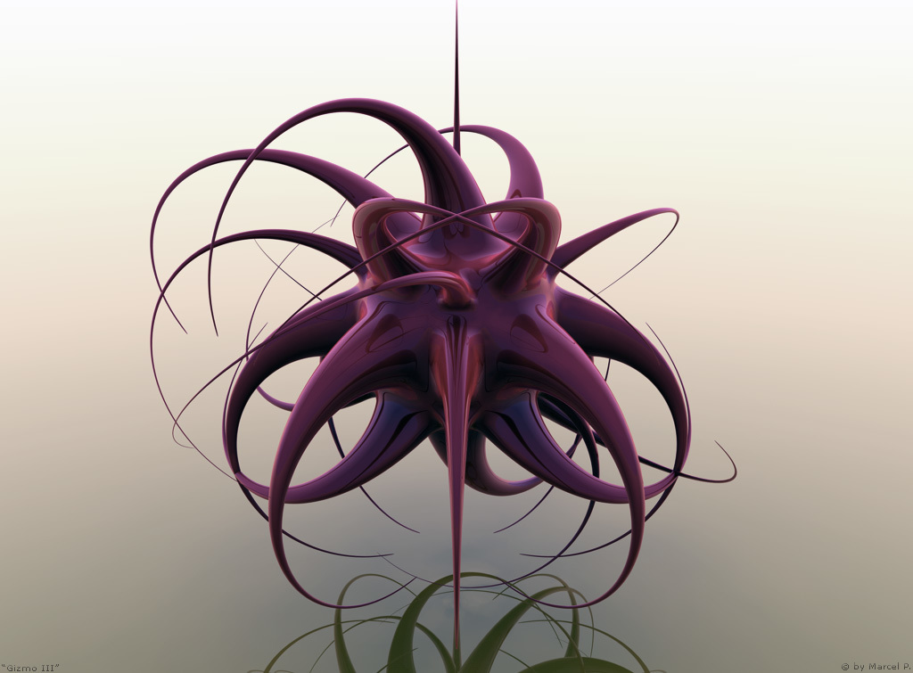 Abstract purple sculpture