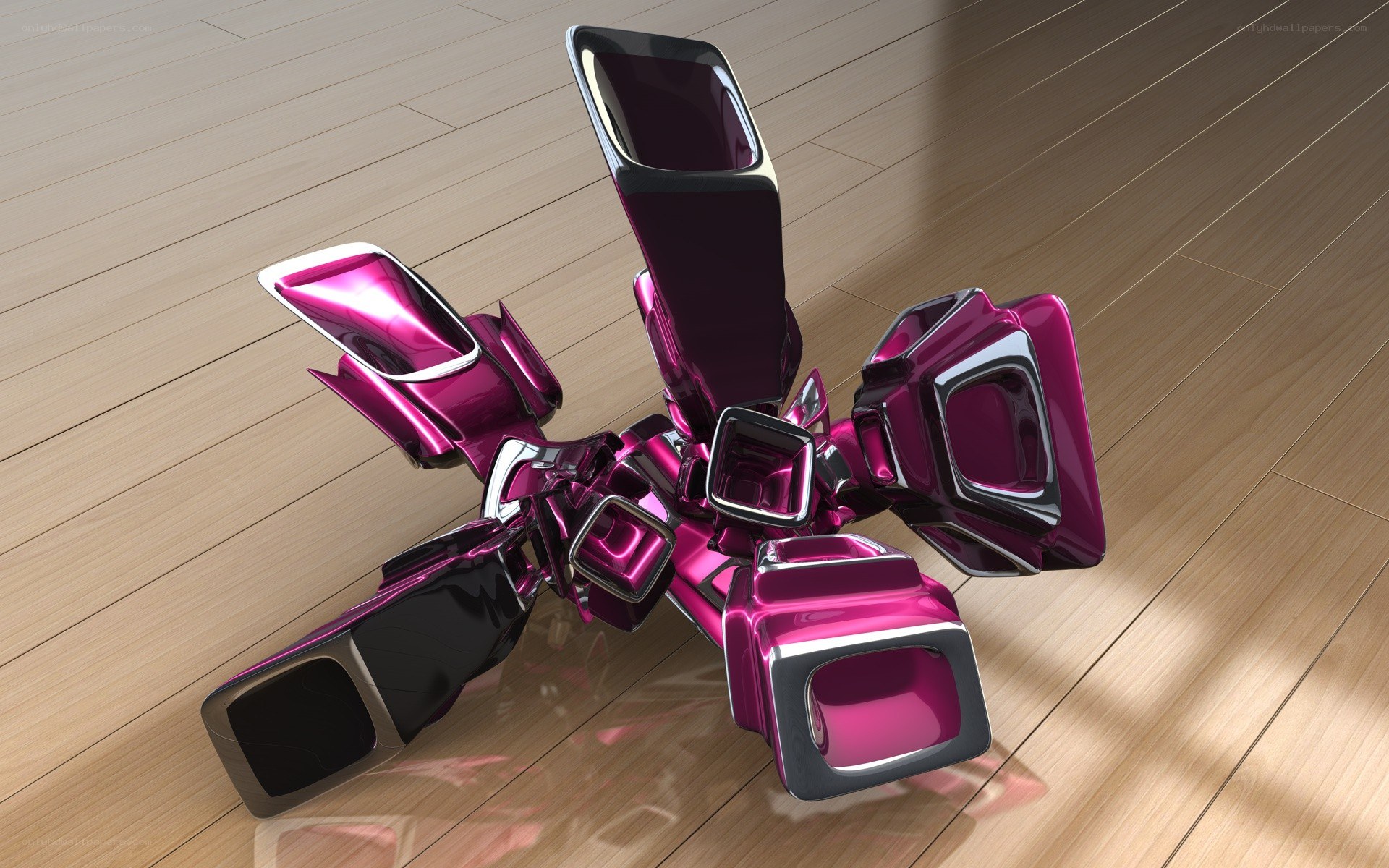 abstract purple sculpture