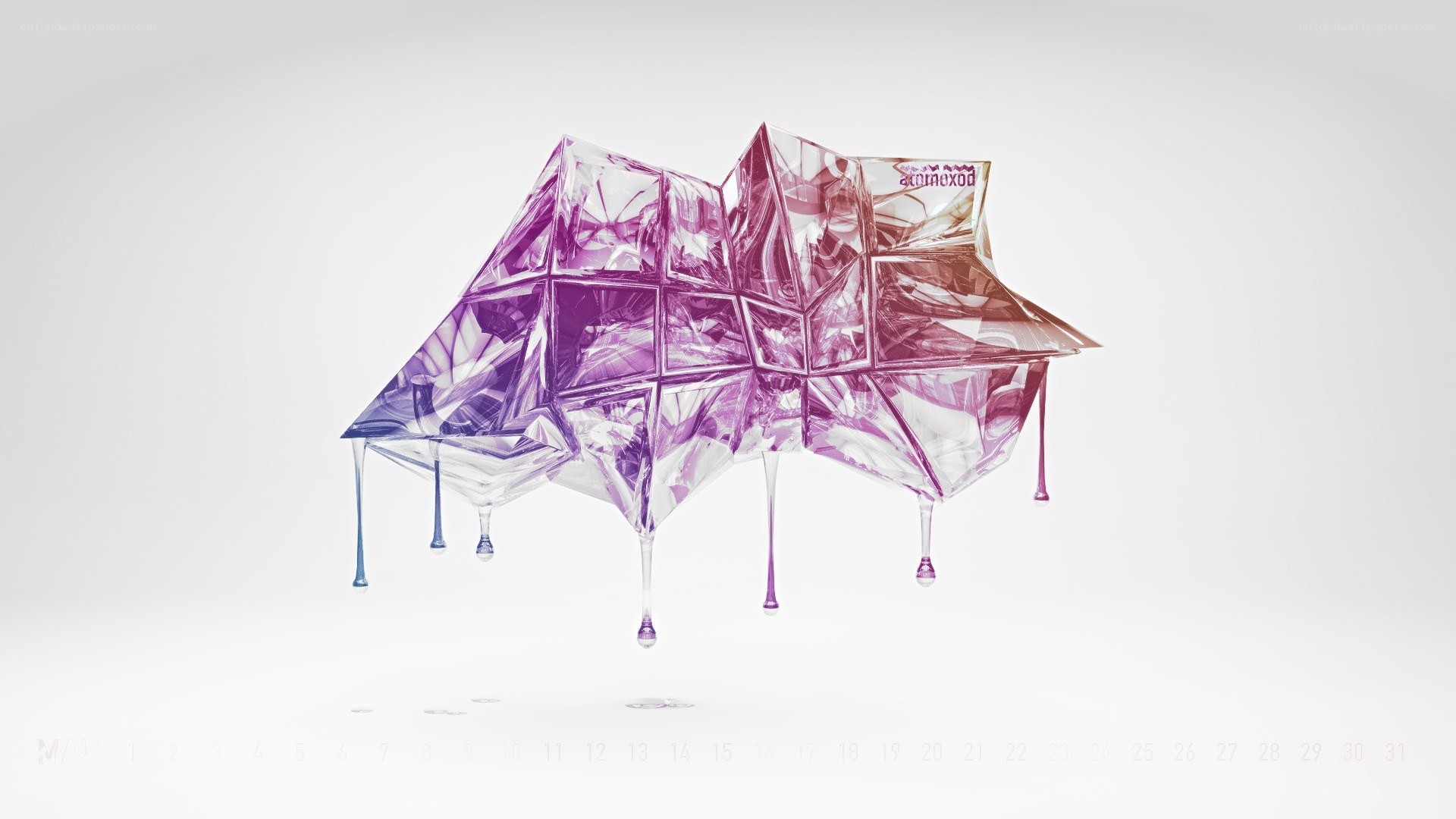 abstract purple sculpture
