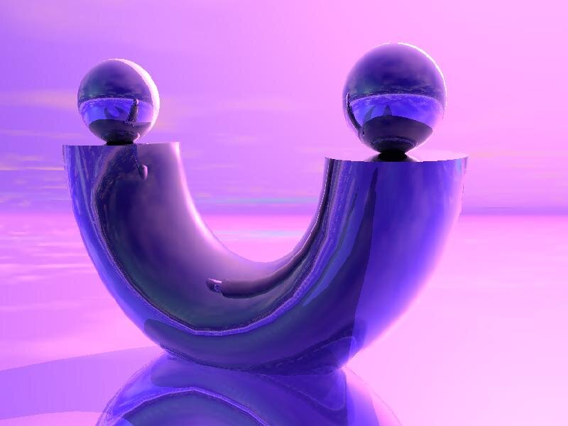 Abstract Purple Sculpture — Serene
