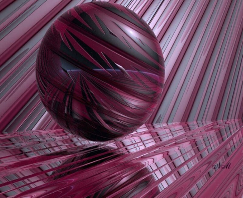 abstract purple sphere art
