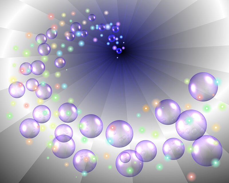 Abstract purple sphere tunnel