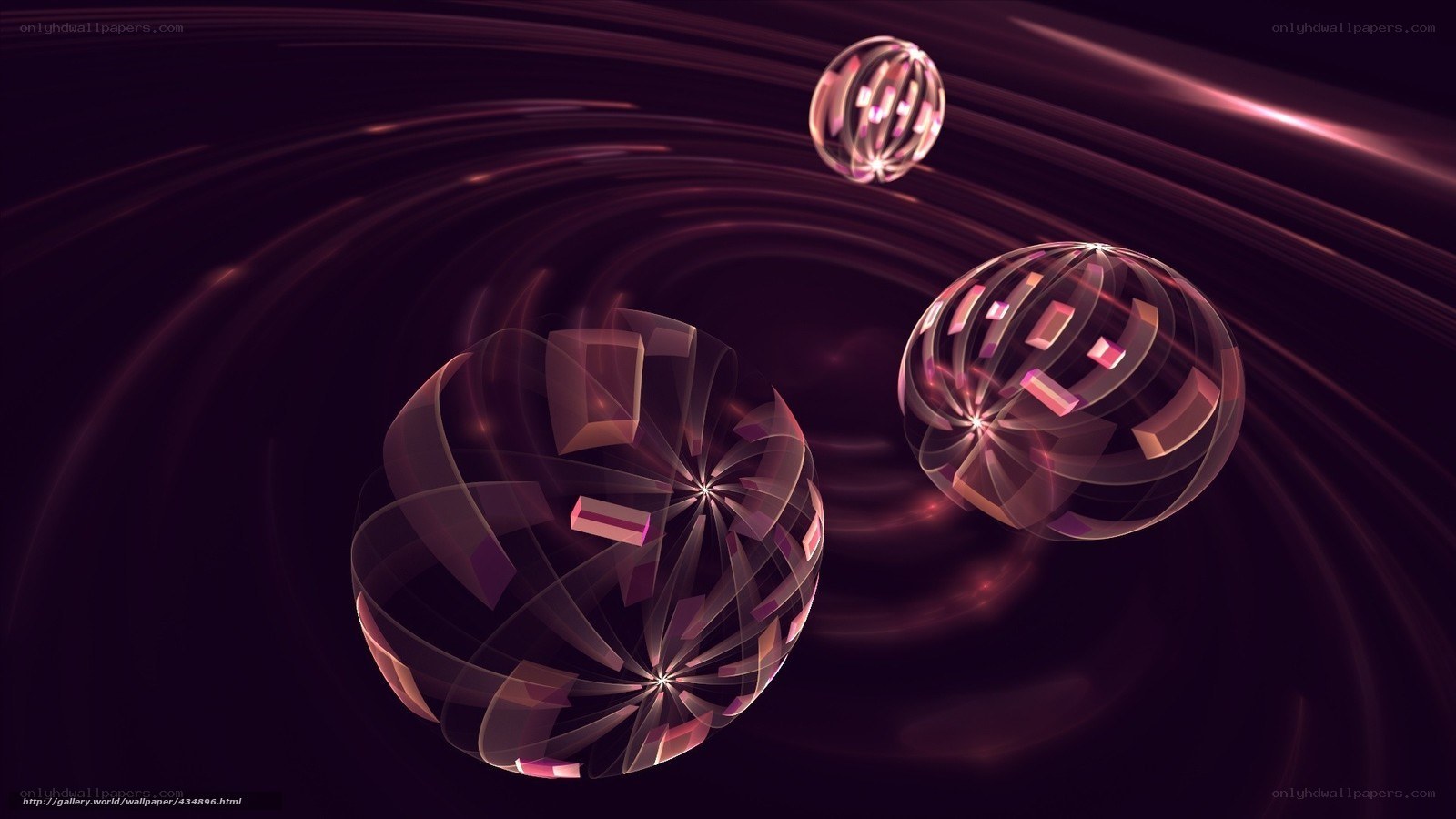 Abstract purple spheres