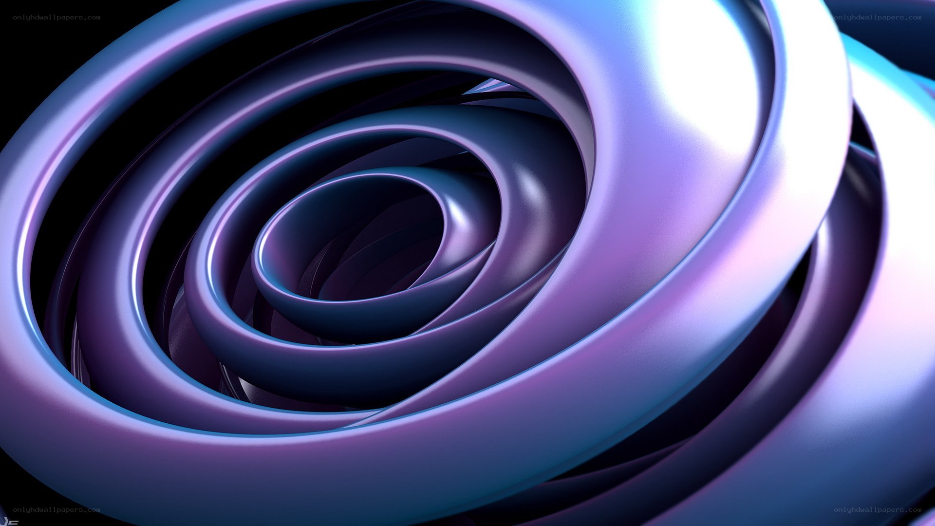 Abstract purple spiral design