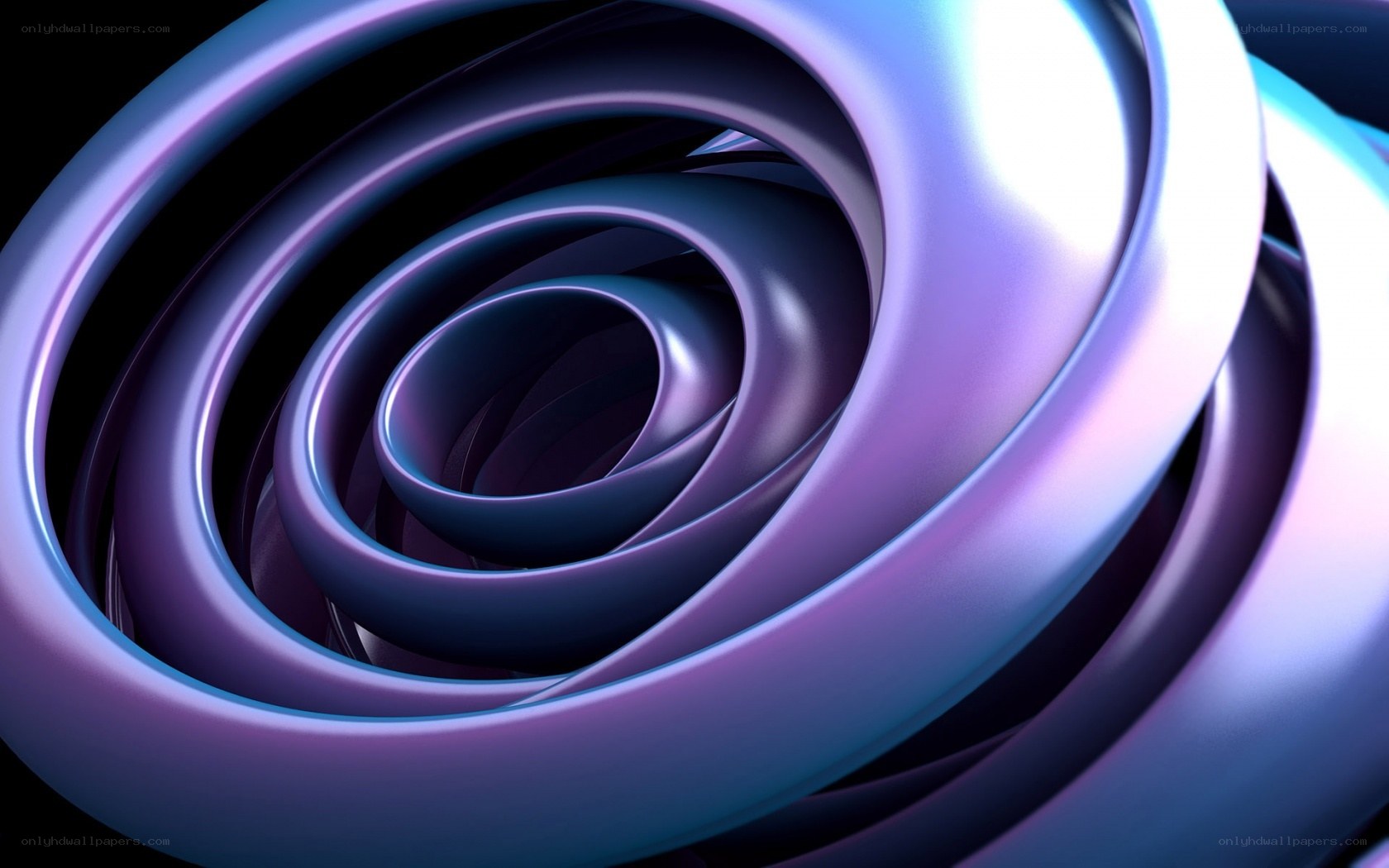 Abstract purple spiral design