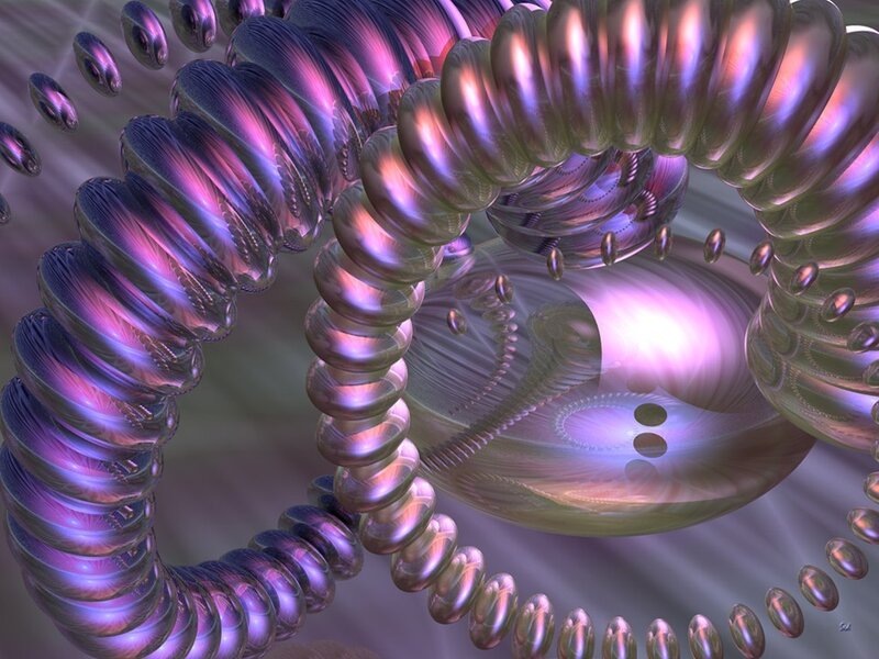Abstract purple spiral design
