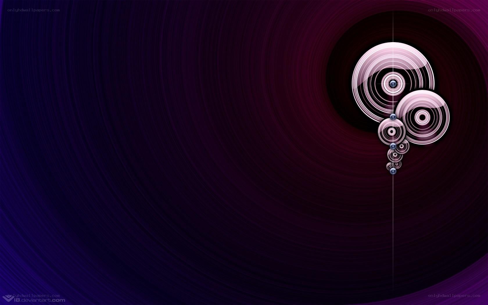 Abstract purple spiral design