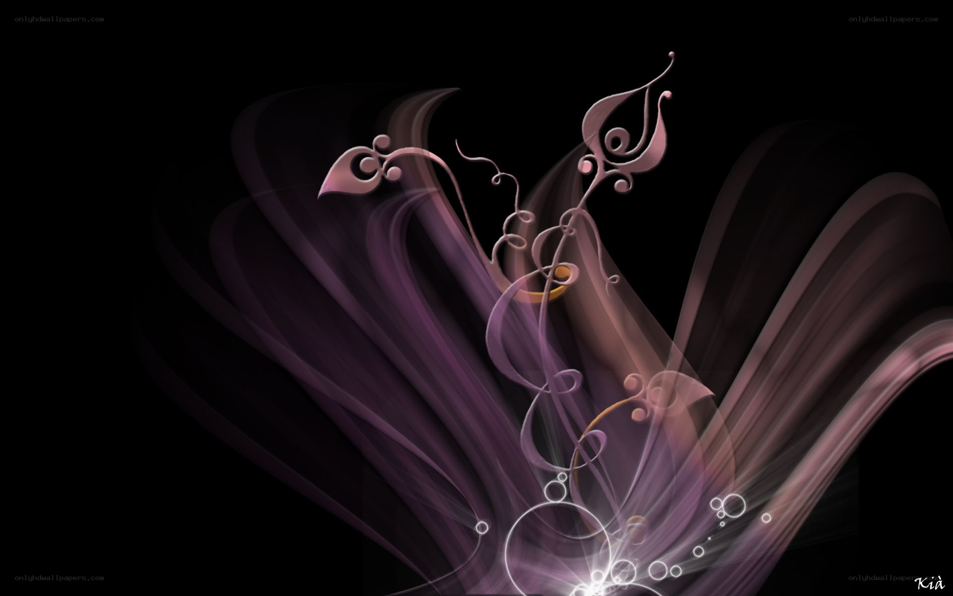 abstract purple swirls