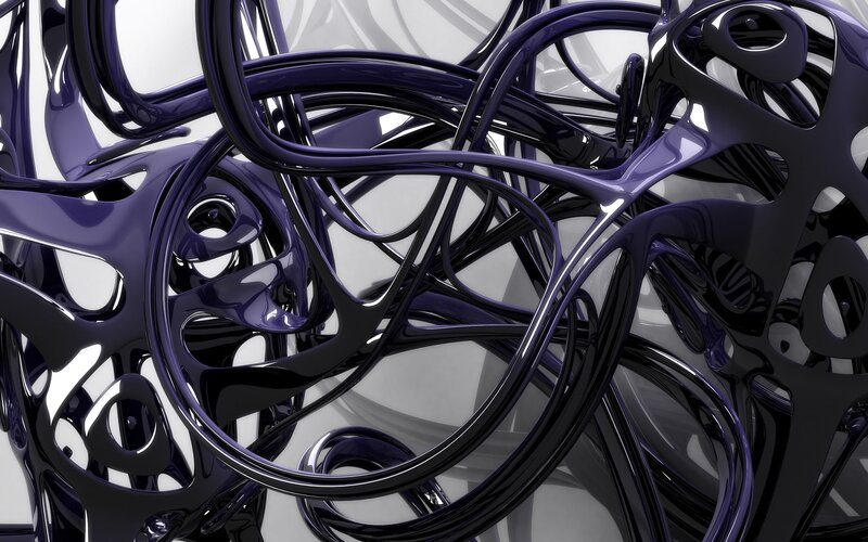 Abstract Purple Swirls — Complex