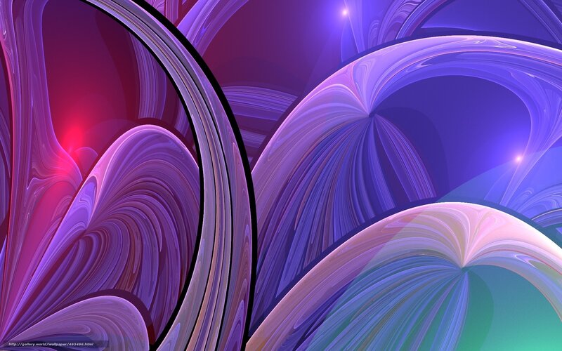 Abstract Purple Swirls — Dynamic, Digital Art, Light, Curves