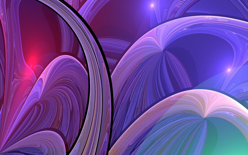 Abstract Purple Swirls — Hypnotic, Digital Art, Light