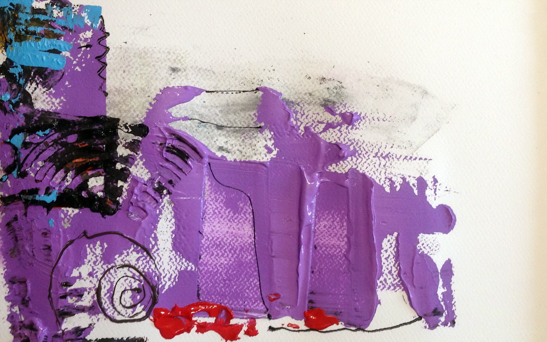 Abstract purple vehicle painting