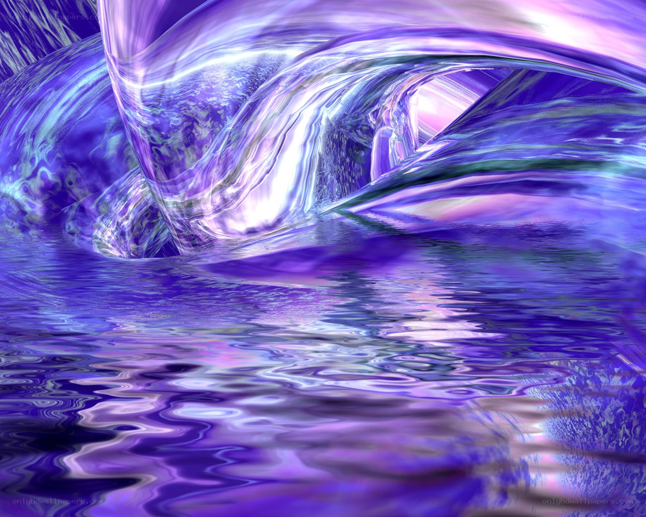 Abstract purple wave formation
