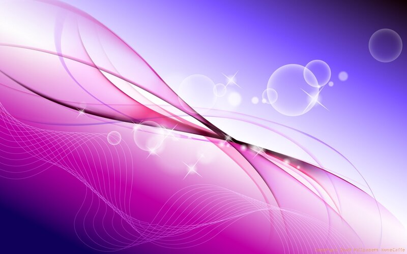 Abstract Purple Waves — Serene, Digital Art, Bubbles, Sparkles