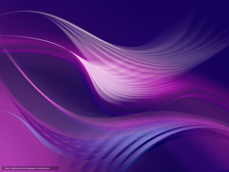 Abstract Purple Waves — Serene, Digital Art