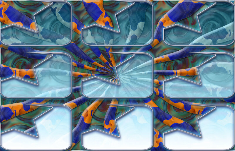 Abstract puzzle with swirling patterns